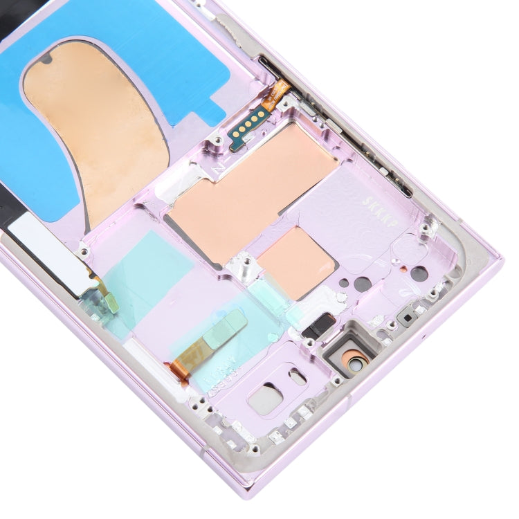 For Samsung Galaxy S23 Ultra 5G SM-S918U US Edition OLED LCD Screen Digitizer Full Assembly with Frame