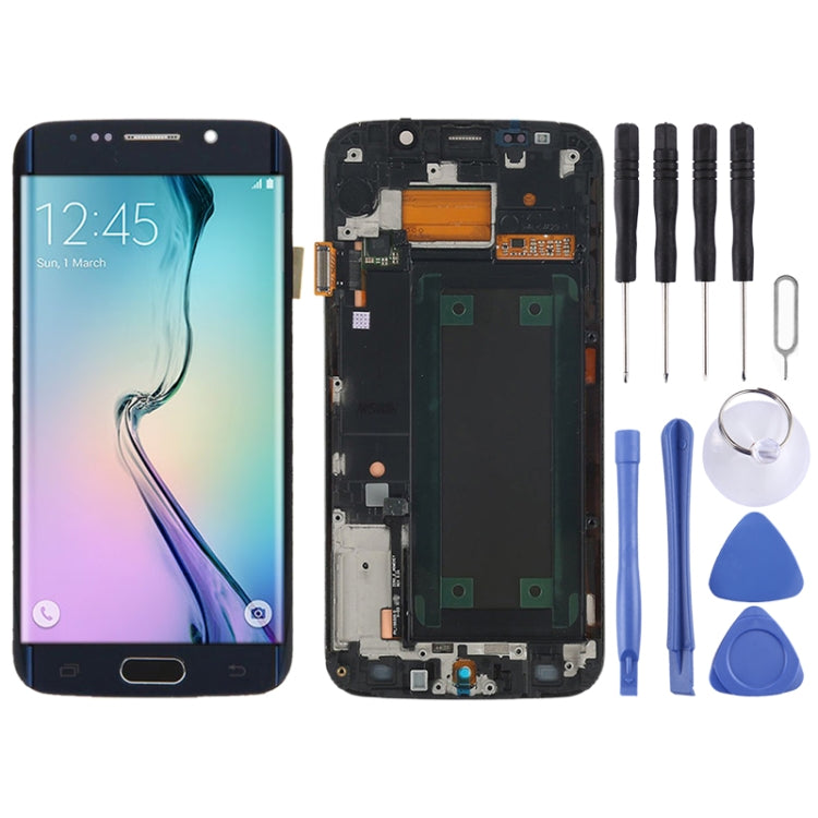 Original LCD Screen and Digitizer Full Assembly with Frame For Samsung Galaxy S6 Edge SM-G925F, For Samsung Galaxy S6 Edge