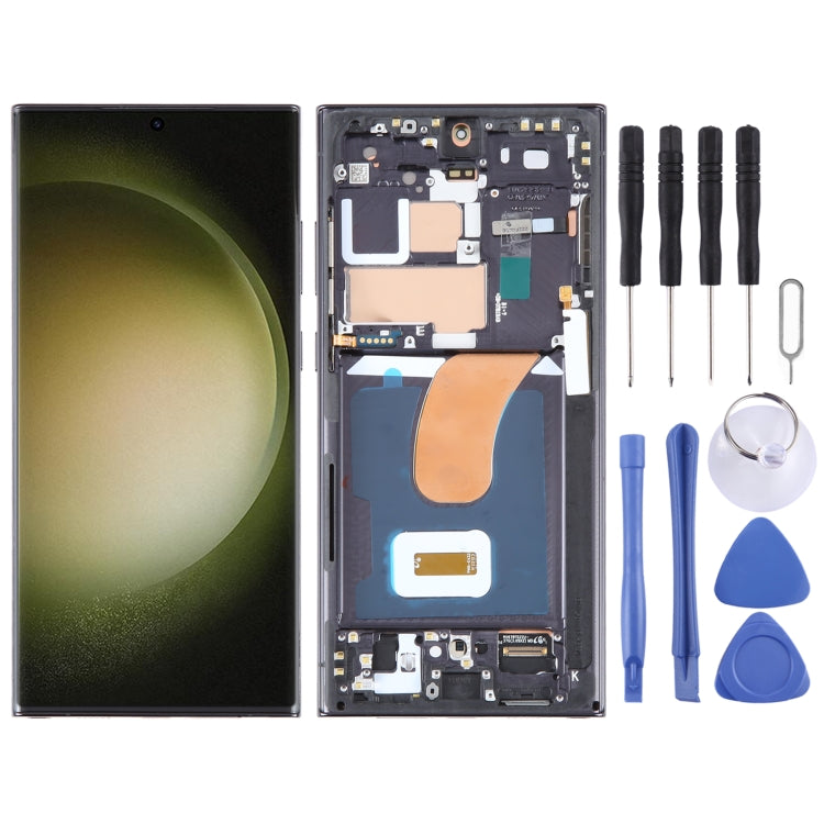 Écran LCD OLED pour Samsung Galaxy S23 Ultra 5G SM-S918B, numériseur complet avec châssis