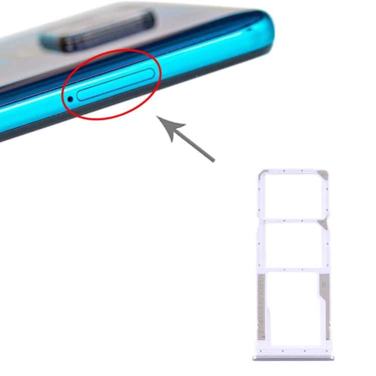Tiroir de carte SIM + Tiroir de carte SIM + Tiroir de carte Micro SD pour Xiaomi Redmi Note 9S / Redmi Note 9 Pro Max / Redmi Note 9 Pro Inde / Note 10 Lite, Pour Xiaomi Redmi Note 9S / Redmi Note 9 Pro Max / Redmi Note 9 Pro Inde ...