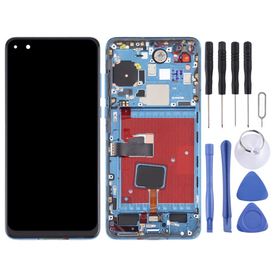 LCD Screen and Digitizer Full Assembly with Frame for Huawei P40