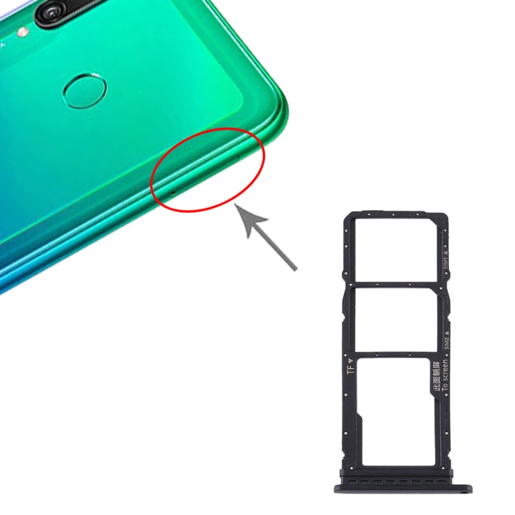 SIM Card Tray + SIM Card Tray + Micro SD Card Tray for Huawei Y7p, For Huawei Y7p