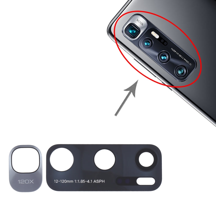 10 PCS Back Camera Lens for Xiaomi Mi 10 Ultra / M2007J1SC, For Xiaomi Mi 10 Ultra