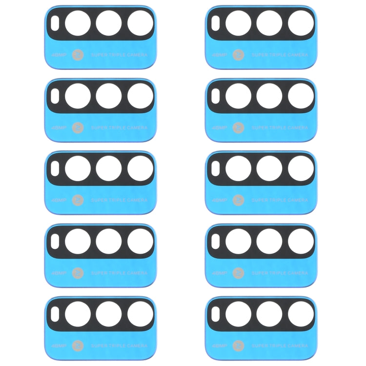 10 PCS Back Camera Lens for Xiaomi Redmi Note 9 4G M2010J19SC, For Xiaomi Redmi Note 9 4G, For Xiaomi Redmi Note 9 4G (Blue)