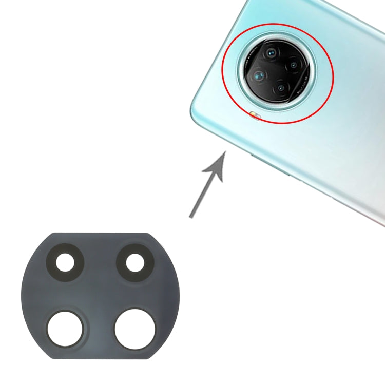 10 PCS Back Camera Lens for Xiaomi Redmi Note 9 Pro 5G M2007J17C, For Xiaomi Redmi Note 9 Pro 5G
