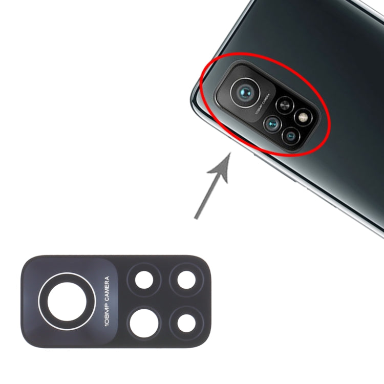 10 PCS Back Camera Lens for Xiaomi Mi 10T Pro 5G (108MP) M2007J3SG M2007J3SP M2007J3SI M2007J17C, For Xiaomi Mi 10T Pro 5G (108MP)