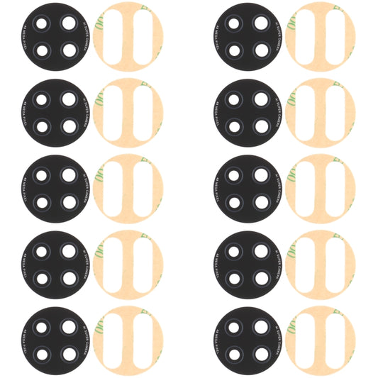 10 PCS Back Camera Lens for Xiaomi Redmi Note 9 5G M2007J22C, For Xiaomi Redmi Note 9 5G