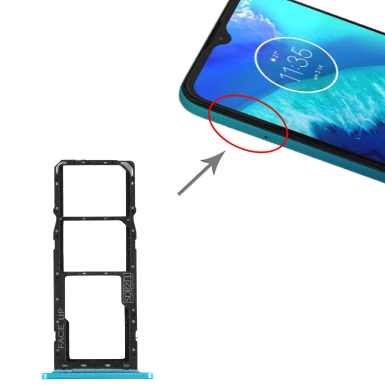 SIM Card Tray + SIM Card Tray + Micro SD Card Tray for Motorola Moto G8 Power Lite, For Motorola Moto G8 Power Lite