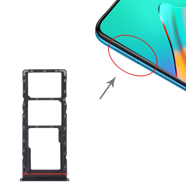 Bandeja para tarjeta SIM + Bandeja para tarjeta SIM + Bandeja para tarjeta Micro SD para Infinix Hot 10 Play / Smart 5 (India) X688C X688B