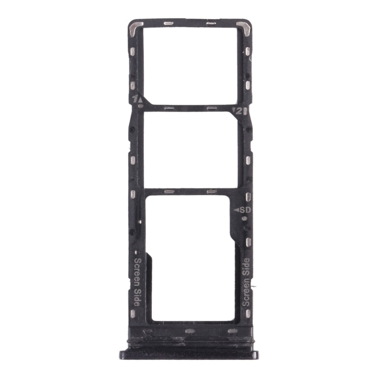 For Tecno Spark 6 Air KE6 KE6J KF6 SIM Card Tray + SIM Card Tray + Micro SD Card Tray, For Tecno Spark 6 Air, For Tecno Spark 6 Air (White)
