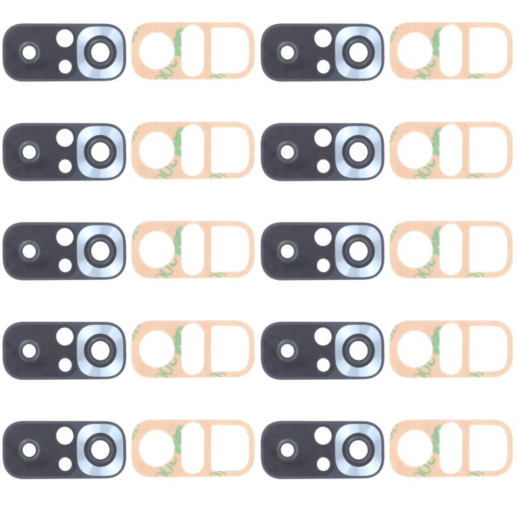 Lot de 10 lentilles de caméra arrière pour Xiaomi Redmi Note 10S (M2101K7BG, M2101K7BI, M2101K7BNY), pour Xiaomi Redmi Note 10S (argent), pour Xiaomi Redmi Note 10S (noir)