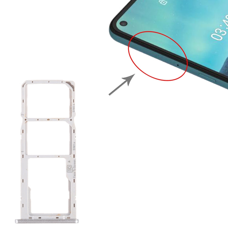 SIM Card Tray + Micro SD Card Tray for Nokia 3.4 TA-1288 TA-1285 TA-1283, For Nokia 3.4