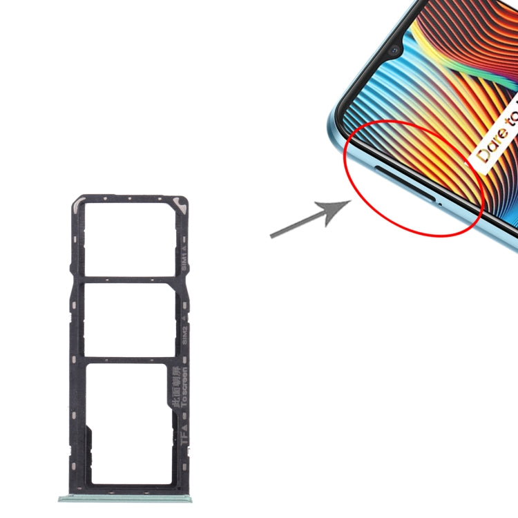 For OPPO Realme 7i (Global) SIM Card Tray + SIM Card Tray + Micro SD Card Tray