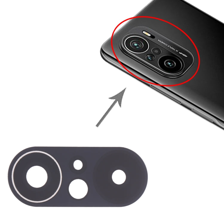 Lot de 10 lentilles de caméra arrière pour Xiaomi Poco F3 M2012K11AG