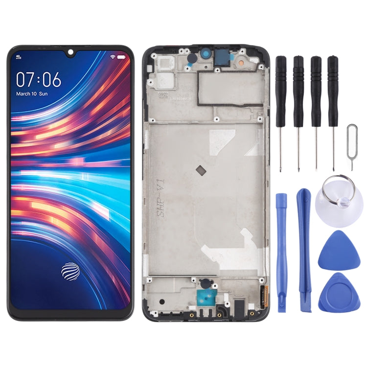 Original LCD Screen and Digitizer Full Assembly With Frame for vivo Y7s, For vivo Y7s (Original)