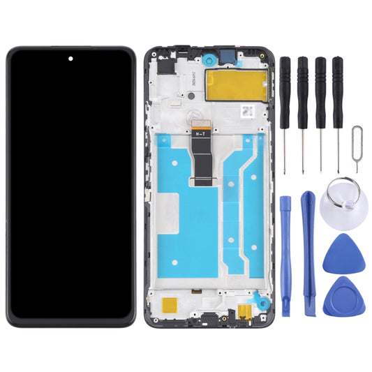 LCD Screen and Digitizer Full Assembly With Frame for Huawei Y7a