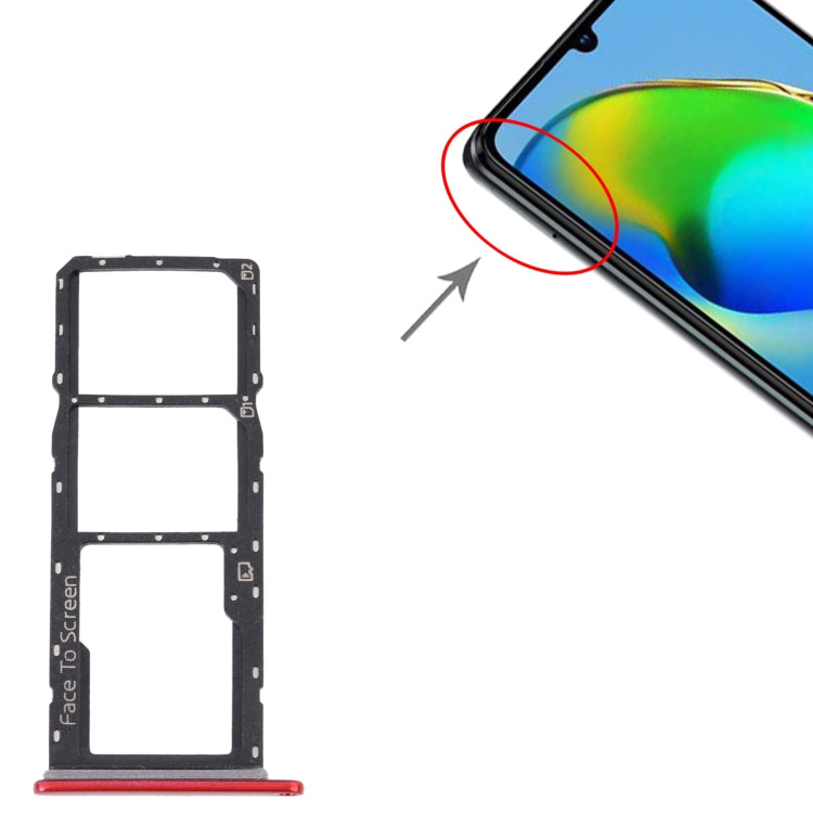 For ZTE Blade V40 Vita SIM Card Tray + SIM Card Tray + Micro SD Card Tray, For ZTE Blade V40, For ZTE Blade V40 Vita