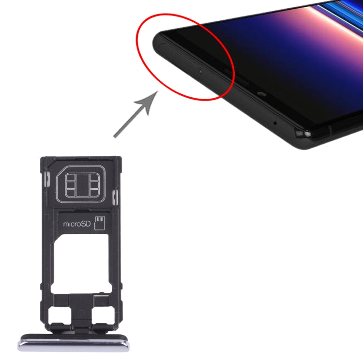 SIM Card Tray + Micro SD Card Tray for Sony Xperia 1 / Xperia XZ4, For Sony Xperia 1 / Xperia XZ4