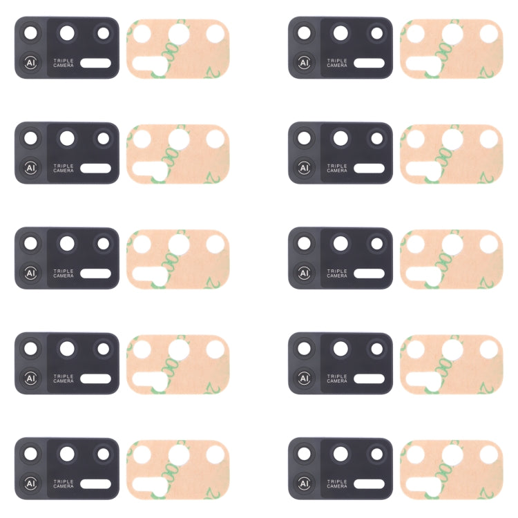 For Tecno Spark 6 Air KE6, KE6j, KF6 10pcs Back Camera Lens, For Tecno Spark 6 Air