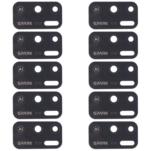 For Tecno Spark 5 Air KD6a 10pcs Back Camera Lens, For Tecno Spark 5 Air