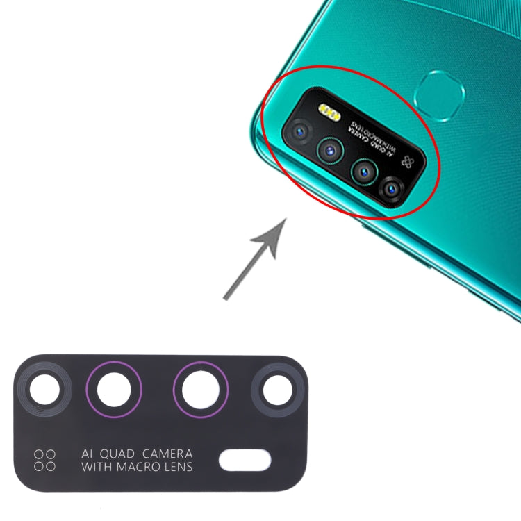 For Infinix Hot 9 X655C, X655, X655D 10pcs Back Camera Lens, For Infinix Hot 9