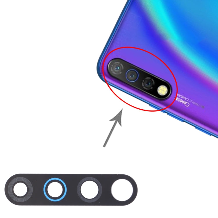 For Tecno Camon 12 CC7s 10pcs Back Camera Lens, For Tecno Camon 12