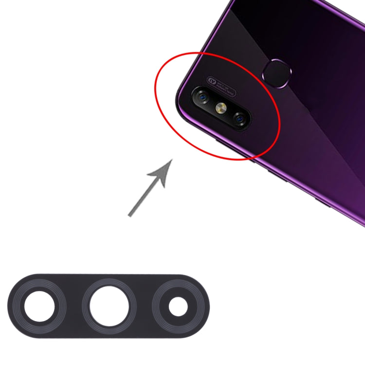 For Tecno Spark Go 2019 KC1 10pcs Back Camera Lens, For Tecno Spark Go 2019