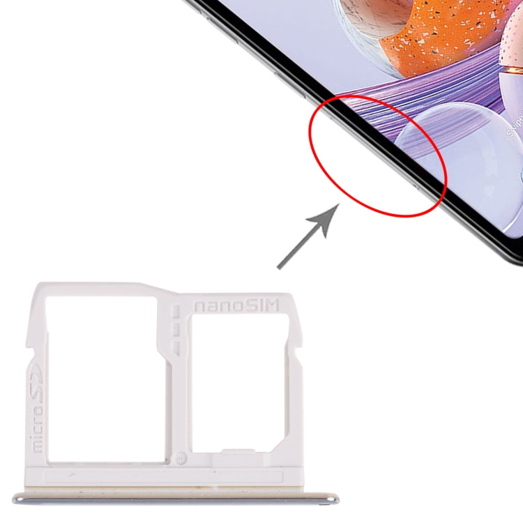 Nano SIM Card Tray + Micro SD Card Tray for LG Stylo 6 / K71 LMQ730HA, LM-Q730HA, LMQ730TM, LM-Q730TM, For LG Stylo 6 / K71
