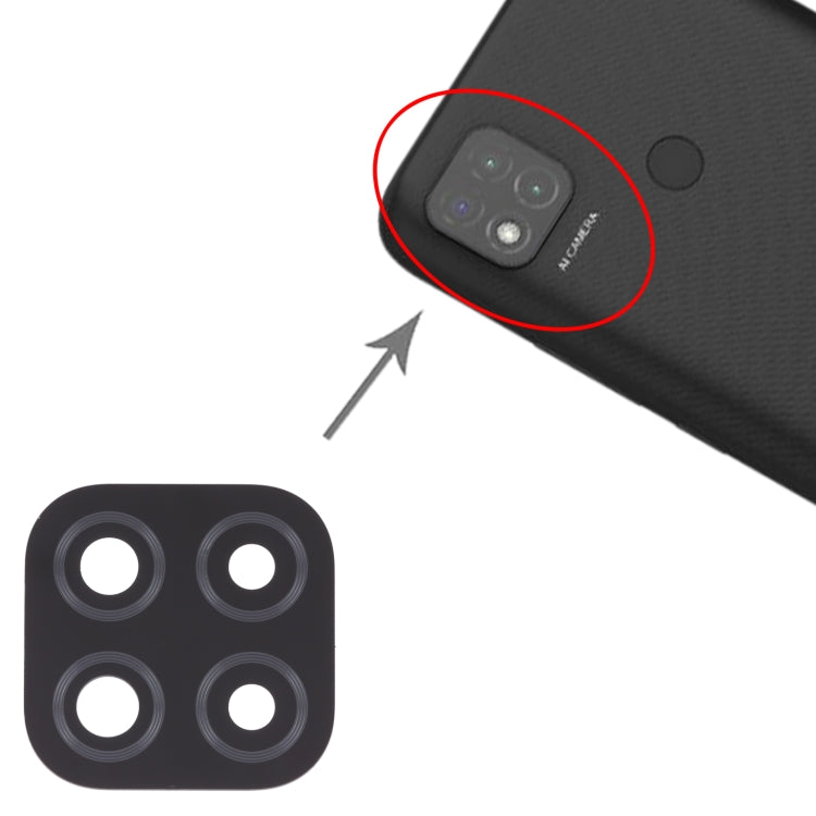 10 PCS Back Camera Lens for Xiaomi Redmi 9C / Redmi 9 (India) / Redmi 9C NFC / Poco C3, For Xiaomi Redmi 9C / Redmi 9 (India) / Redmi 9C NFC / Poco C3