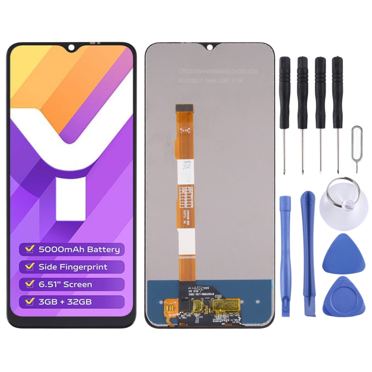 LCD Screen and Digitizer Full Assembly for Vivo Y15s / Y15a V2120, For Vivo Y15s / Y15a