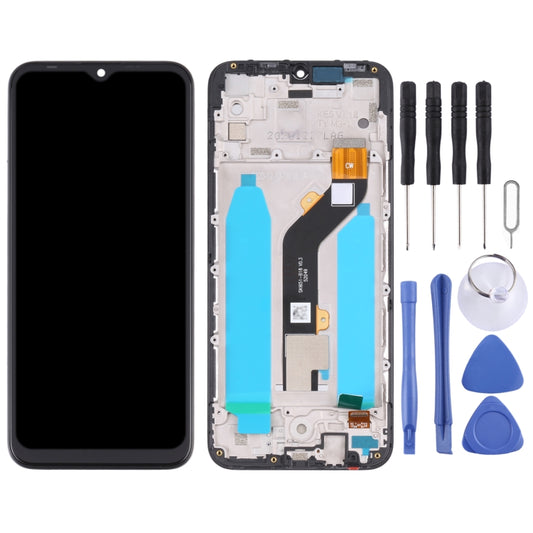 Original LCD Screen and Digitizer Full Assembly with Frame for Tecno Spark Go 2020 / Spark 6 Go KE5J, For Tecno Spark Go 2020 / Spark 6 Go