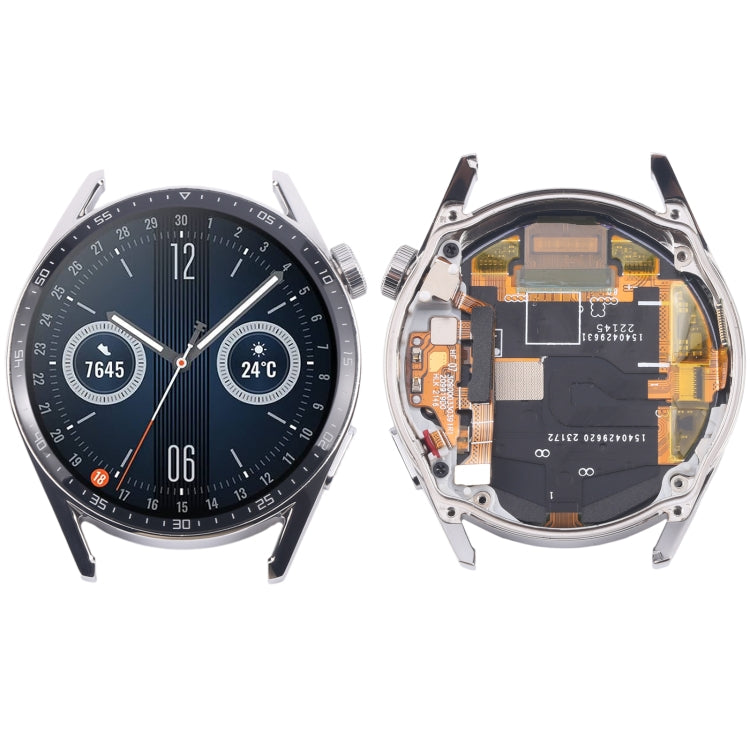 For Huawei Watch GT 3 46mm Single Cable Edition Original LCD Screen Digitizer Full Assembly With Frame, For Huawei Watch GT 3 46mm Single Cable Edition (Black), For Huawei Watch GT 3 46mm Single Cable Edition (Silver)