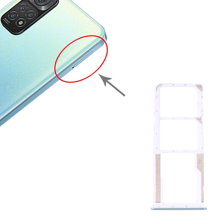 SIM Card Tray + SIM Card Tray + Micro SD card tray for Xiaomi Redmi Note 11 4G / Redmi Note 11S 4G, For Xiaomi Redmi Note 11 4G / Redmi Note 11S 4G