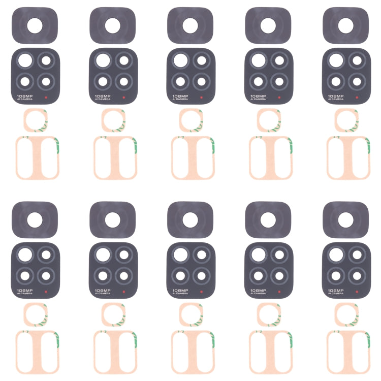 10 PCS Back Camera Lens For Xiaomi Redmi Note 11S 2201117SG 2201117SI, For Xiaomi Redmi Note 11S