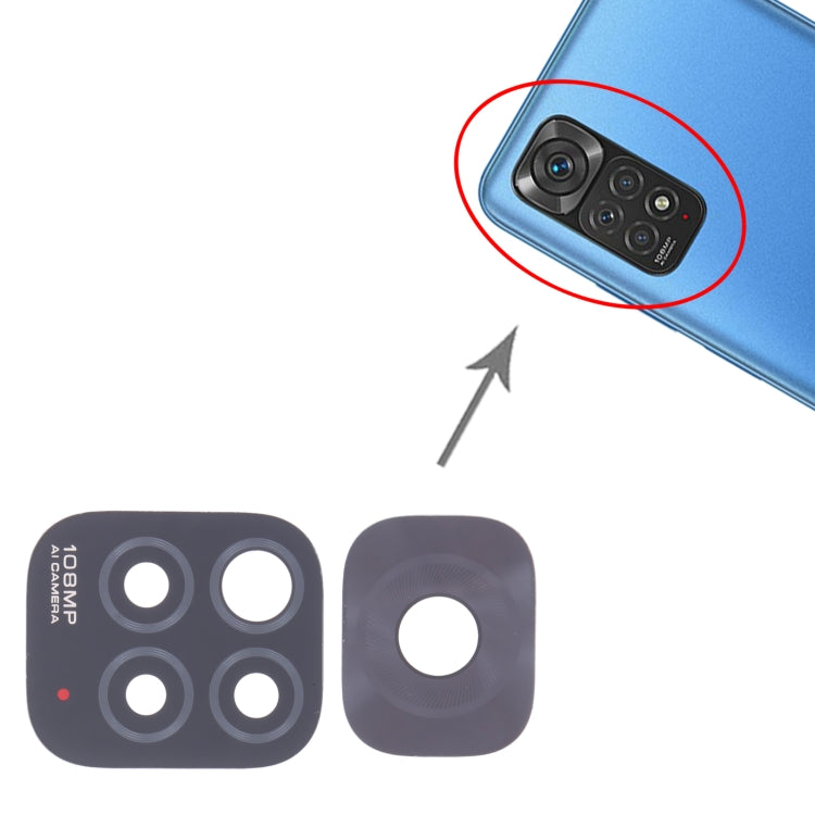 10 PCS Back Camera Lens For Xiaomi Redmi Note 11S 2201117SG 2201117SI, For Xiaomi Redmi Note 11S