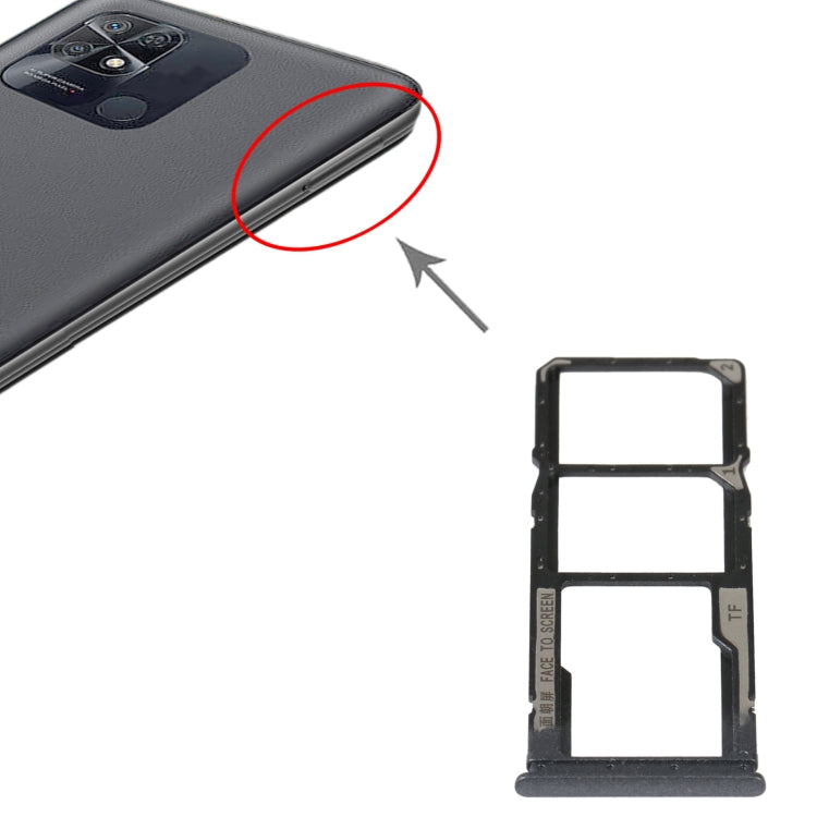 SIM Card Tray + SIM Card Tray + Micro SD Card Tray For Xiaomi Redmi 10 Power, For Xiaomi Redmi 10 Power