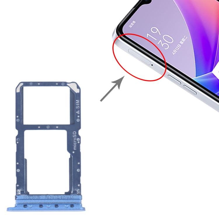 For OPPO A57 5G / A77 5G / K10 5G SIM Card Tray + SIM / Micro SD Card Tray