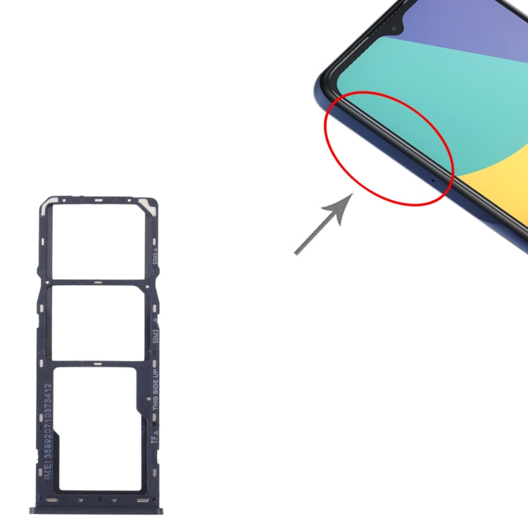 For Alcatel 1V 2021 Original SIM Card Tray + SIM Card Tray + Micro SD Card Tray, For Alcatel 1V 2021