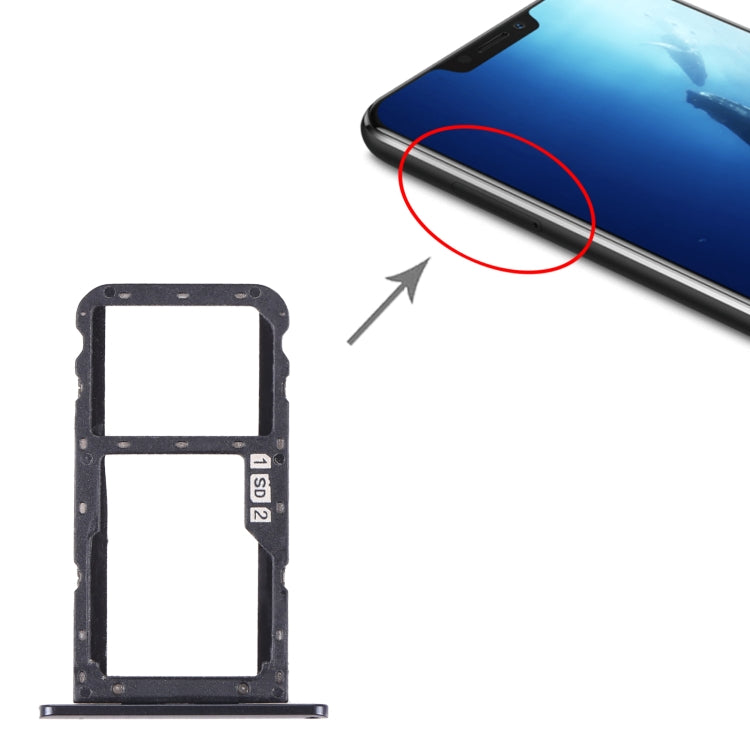 For Lenovo Z5 L78011 SIM Card Tray + SIM Card Tray / Micro SD Card Tray, For Lenovo Z5