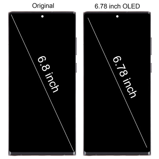Écran LCD OLED pour Samsung Galaxy S22 Ultra 5G SM-S908B, numériseur complet avec châssis, pour Samsung Galaxy S22 Ultra 5G (édition UE), pour Samsung Galaxy S22 Ultra 5G, pour Samsung Galaxy S22 Ultra 5G (OLED 6,78 pouces)