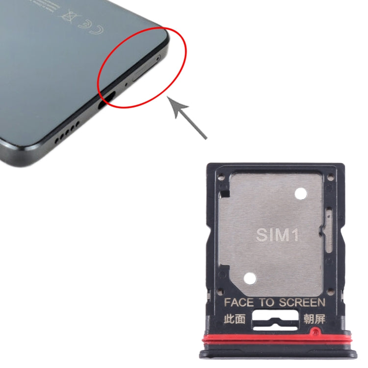 For Xiaomi Redmi K50i SIM Card Tray + SIM Card Tray / Micro SD Card Tray, For Xiaomi Redmi K50i