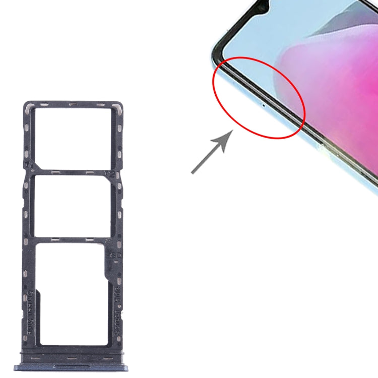For Tecno Pop 7 Pro BF7 SIM Card Tray + SIM Card Tray + Micro SD Card Tray, For Tecno Pop 7 Pro
