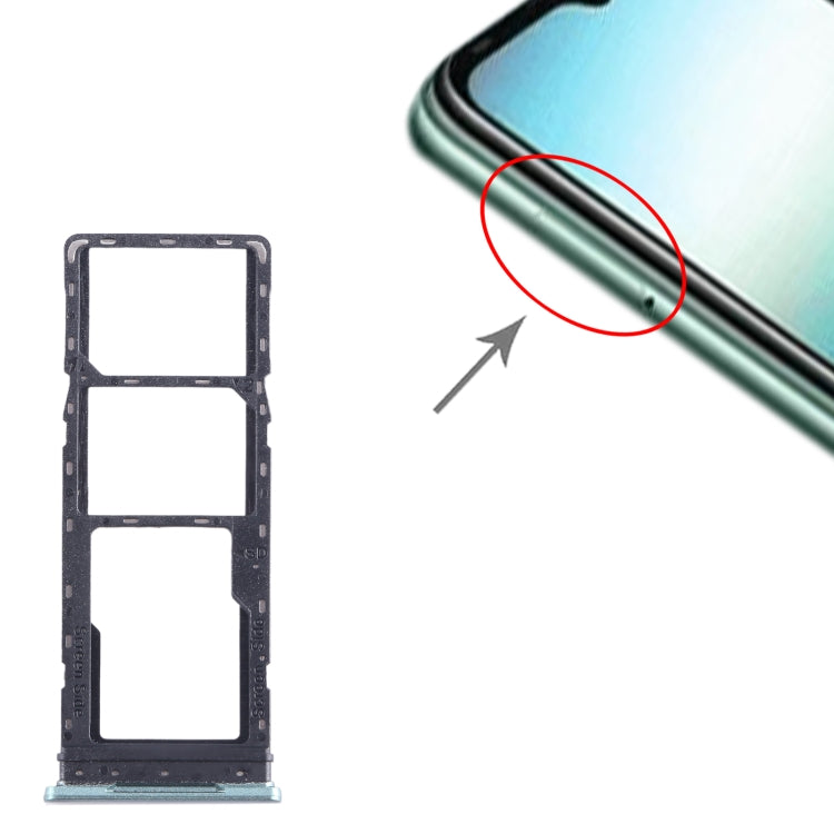 For Infinix Hot 12i X665B SIM Card Tray + SIM Card Tray + Micro SD Card Tray