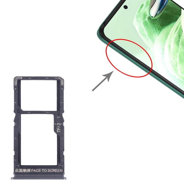 For Xiaomi Redmi Note 12 5G SIM Card Tray + SIM / Micro SD Card Tray, For Xiaomi Redmi Note 12 5G