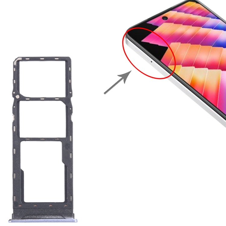 For Infinix Hot 30 Play NFC X6835 SIM Card Tray + SIM Card Tray + Micro SD Card Tray, For Infinix Hot 30 Play NFC