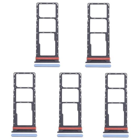 For Infinix Hot 40i X6528B 5pcs SIM Card Tray + SIM Card Tray + Micro SD Card Tray