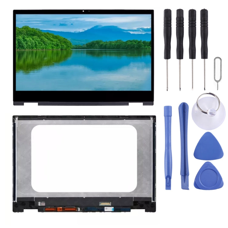 LCD Screen For HP Pavilion X360 14-DW 14M-DW Digitizer Full Assembly with Frame, For HP Pavilion X360 14-DW