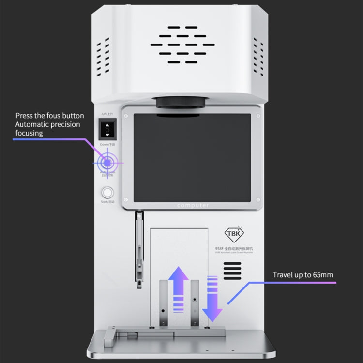 Separador láser automático TBK 958F de 20 W y 1064 nm, con enchufe estadounidense, TBK 958F (enchufe estadounidense), TBK 958F (enchufe británico), TBK 958F (enchufe australiano), TBK 958F (enchufe europeo)