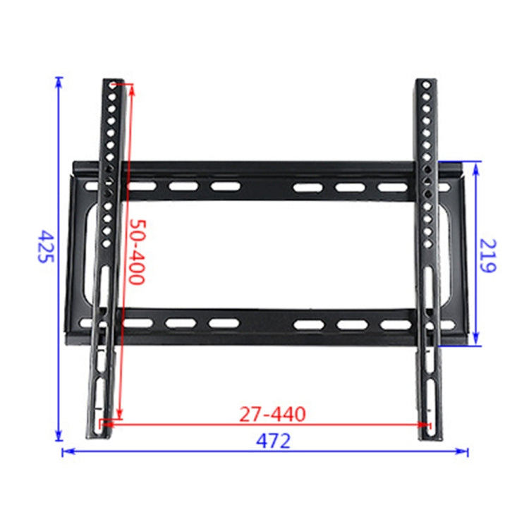 KT2267 26-55 inch Universal Adjustable Vertical Angle LCD TV Wall Mount Bracket with Drawstring, KT2267