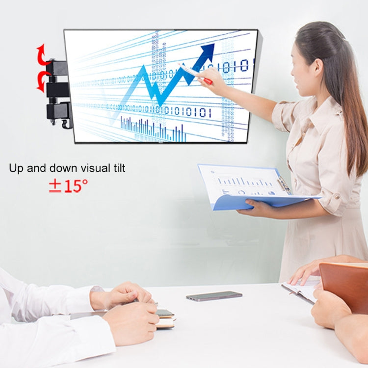 14-27 inch Universal Horizontal Vertical Screen Installable Rotatable Retractable Computer Monitor Three Arms Wall Mount Bracket, 14-27 inch Horizontal Screen Installable